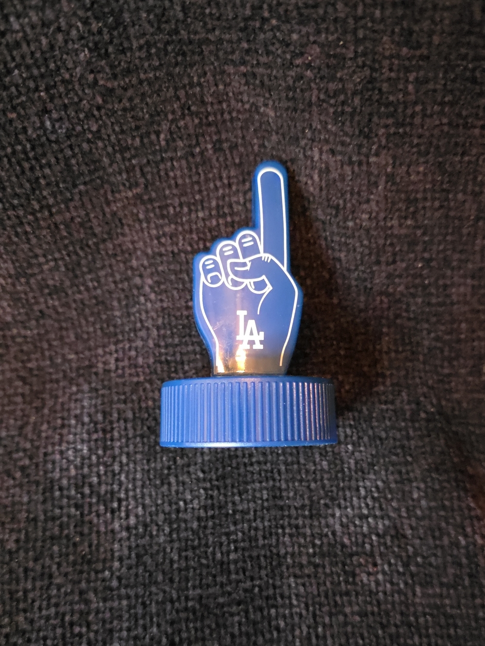 Los Angeles Dodgers Blue Plastic Foam Finger Bottle/Cake Topper Souvenir
